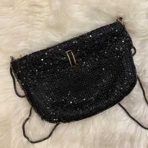 Black chainmail crossbody/shoulder bag